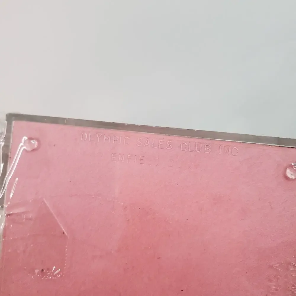 Vtg MEMO CUBE Clear w/Pen Holder - 600 Notes Size: 3.5